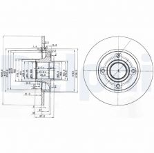 Delphi BG3962 - Brzdový kotúč