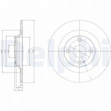 Delphi BG3967 - Brzdový kotúč
