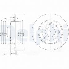 Delphi BG3971 - Brzdový kotúč