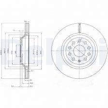 Delphi BG3975 - Brzdový kotúč