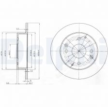 Delphi BG3983 - Brzdový kotúč