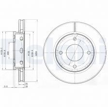 Delphi BG3987 - Brzdový kotúč
