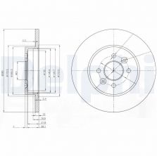 Delphi BG3992 - Brzdový kotúč