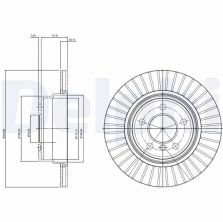 Delphi BG3999 - Brzdový kotúč