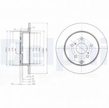 Delphi BG4051 - Brzdový kotúč