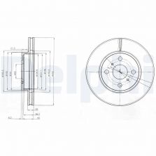 Delphi BG4053 - Brzdový kotúč