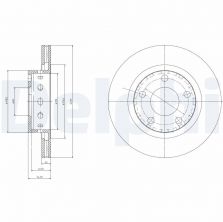 Delphi BG4057 - Brzdový kotúč