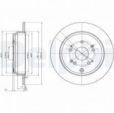 Delphi BG4064 - Brzdový kotúč