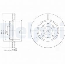 Delphi BG4068 - Brzdový kotúč