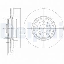 Delphi BG4071 - Brzdový kotúč