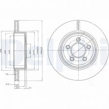 Delphi BG4073 - Brzdový kotúč