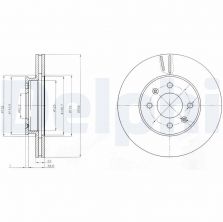Delphi BG4096 - Brzdový kotúč