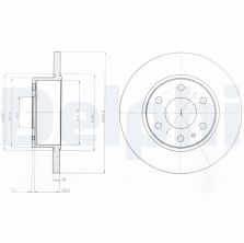 Delphi BG4164 - Brzdový kotúč