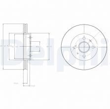 Delphi BG4213 - Brzdový kotúč