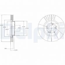 Delphi BG4215 - Brzdový kotúč