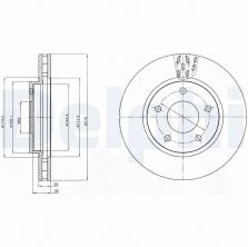Delphi BG4258 - Brzdový kotúč