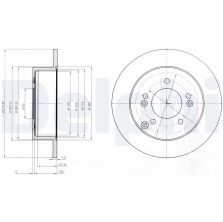 Delphi BG4260 - Brzdový kotúč