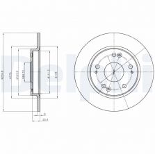 Delphi BG4280 - Brzdový kotúč