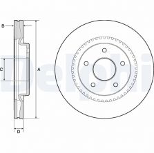 Delphi BG4283 - Brzdový kotúč