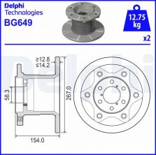 Delphi BG649 - Brzdový kotúč -