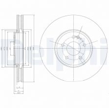 Delphi BG9020 - Brzdový kotúč -