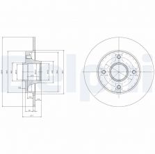 Delphi BG9022RS - Brzdový kotúč -