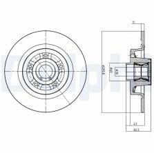 Delphi BG9023RS - Brzdový kotúč -