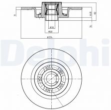 Delphi BG9026RS - Brzdový kotúč -