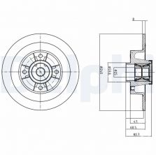 Delphi BG9028RS - Brzdový kotúč -