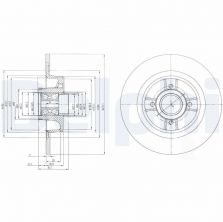 Delphi BG9029RS - Brzdový kotúč -