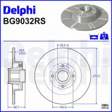 Delphi BG9032RS - Brzdový kotúč -