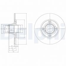 Delphi BG9033RS - Brzdový kotúč -