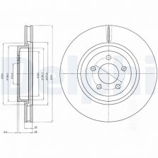 Delphi BG9050 - Brzdový kotúč -