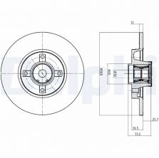 Delphi BG9053RS - Brzdový kotúč -