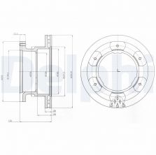 Delphi BG9069 - Brzdový kotúč -