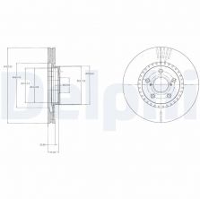 Delphi BG9074 - Brzdový kotúč -