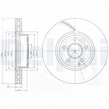 Delphi BG9075 - Brzdový kotúč -