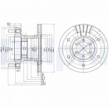 Delphi BG9453 - Brzdový kotúč -