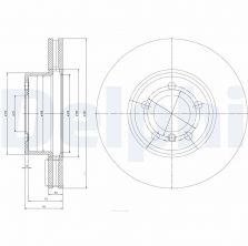 Delphi BG9786 - Brzdový kotúč -