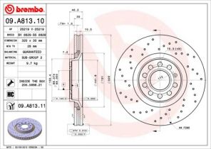 Brembo 09.A813.10 - Brzdový kotúč