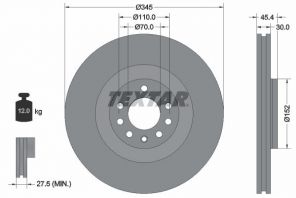 Textar 92242403 - Brzdový kotúč -