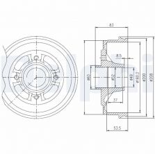 Delphi BFR272 - Brzdový bubon -