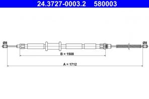 ATE 24.3727-0003.2 - Brzdové lano -