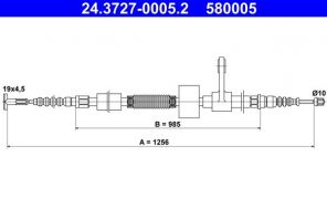 ATE 24.3727-0005.2 - Brzdové lano -