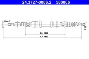 ATE 24.3727-0006.2 - Brzdové lano -