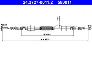 ATE 24.3727-0011.2 - Brzdové lano -