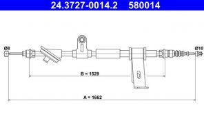 ATE 24.3727-0014.2 - Brzdové lano -