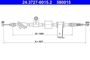 ATE 24.3727-0015.2 - Brzdové lano -