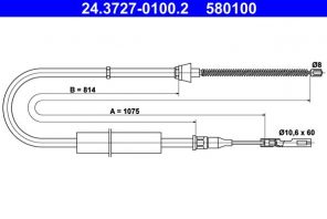 ATE 24.3727-0100.2 - Brzdové lano -