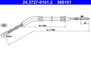 ATE 24.3727-0101.2 - Brzdové lano -